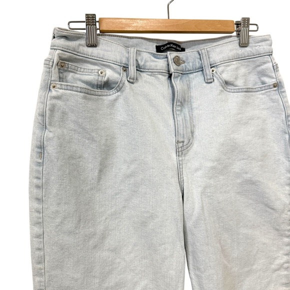 Calvin Klein Women's Light Blue High Rise Mom Denim Jeans 30 / Inseam 27in - Picture 17 of 17